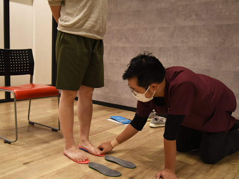 インソールのフィッティング